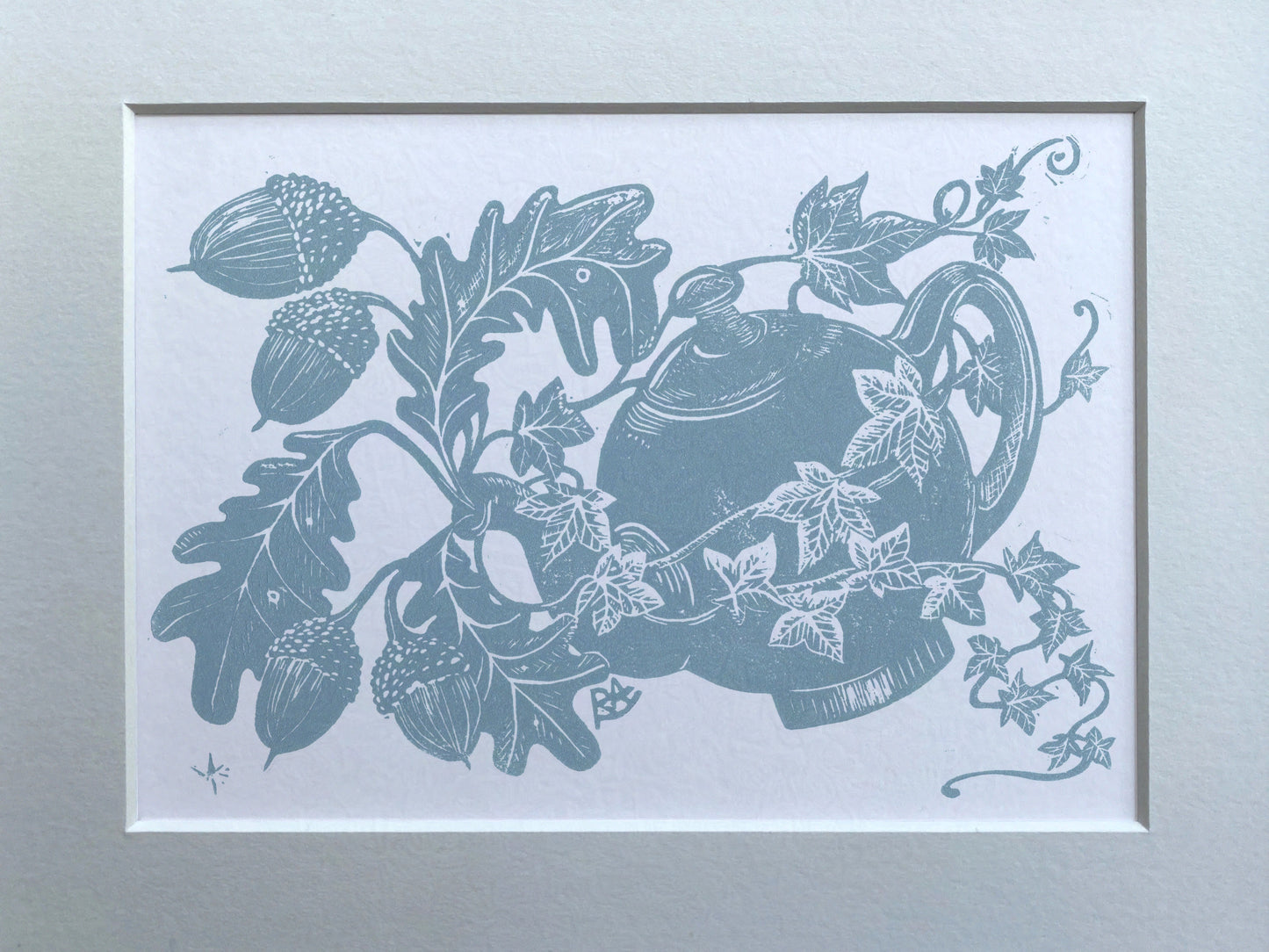 Friend Magic Art Print - Blue Teapot, Oak and Ivy