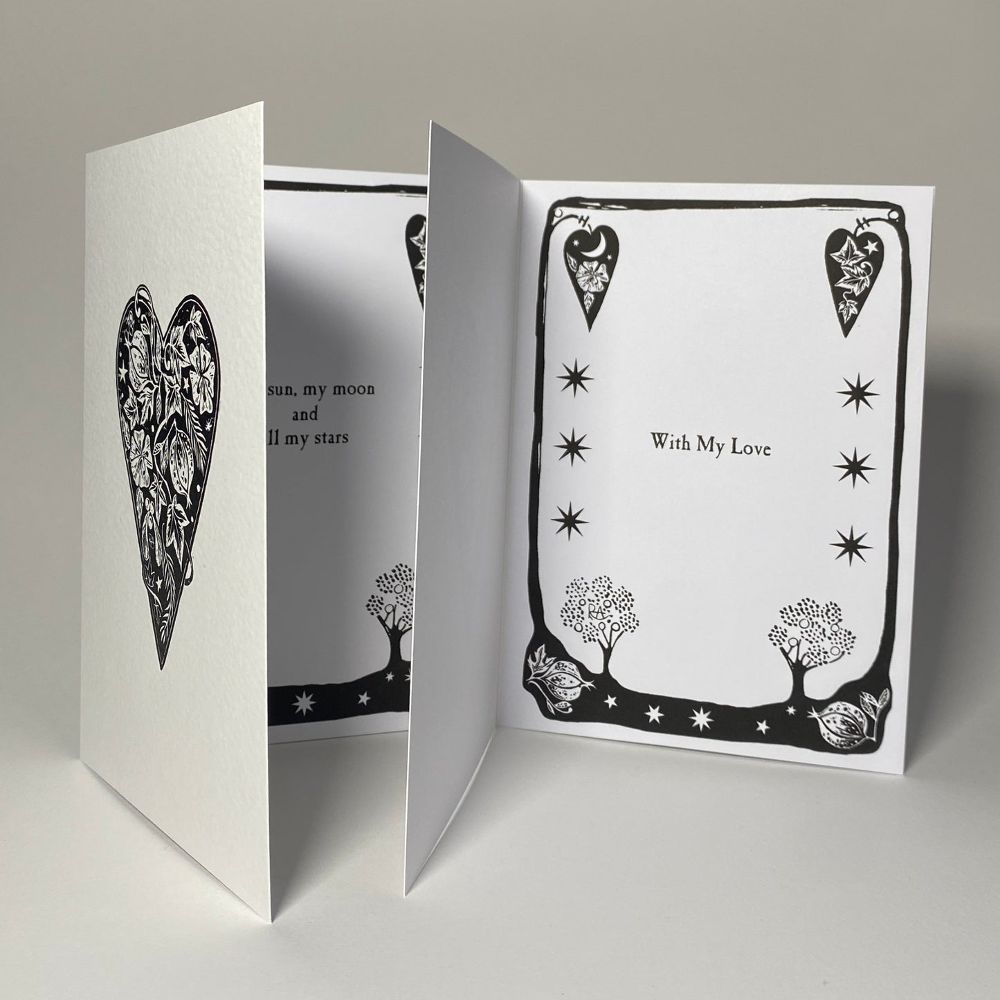 A Handprinted Valentine Card Keepsake Black