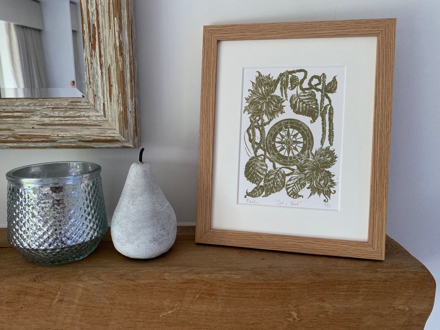 Lost & Found Art Print - Compass and Witch Hazel