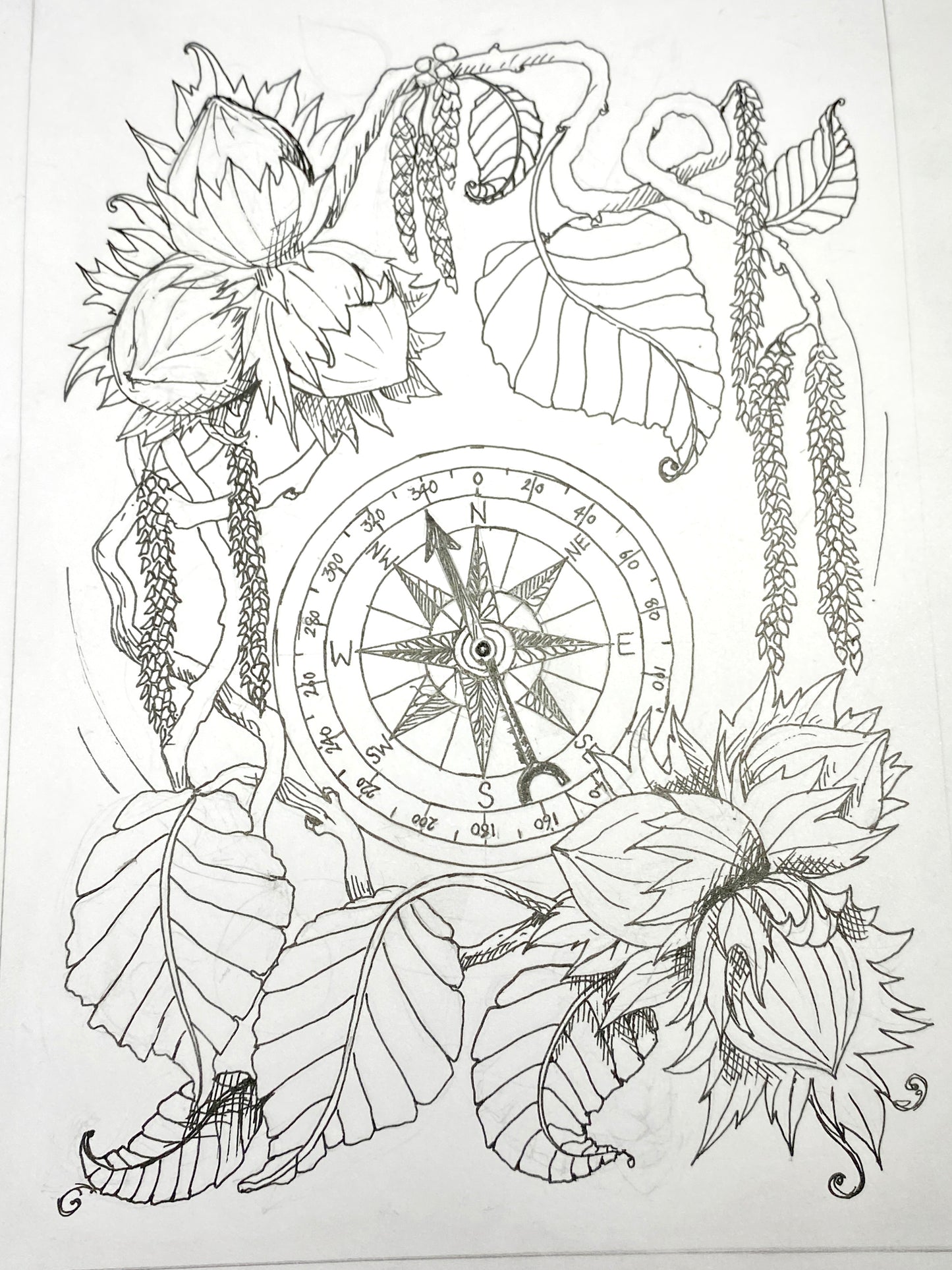 Lost & Found Art Print - Compass and Witch Hazel