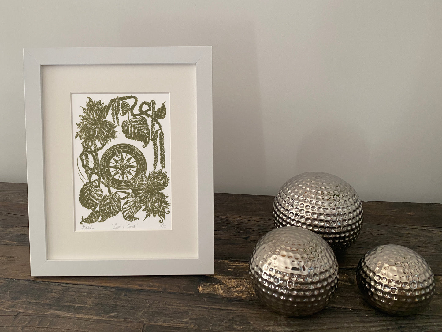 Lost & Found Art Print - Compass and Witch Hazel