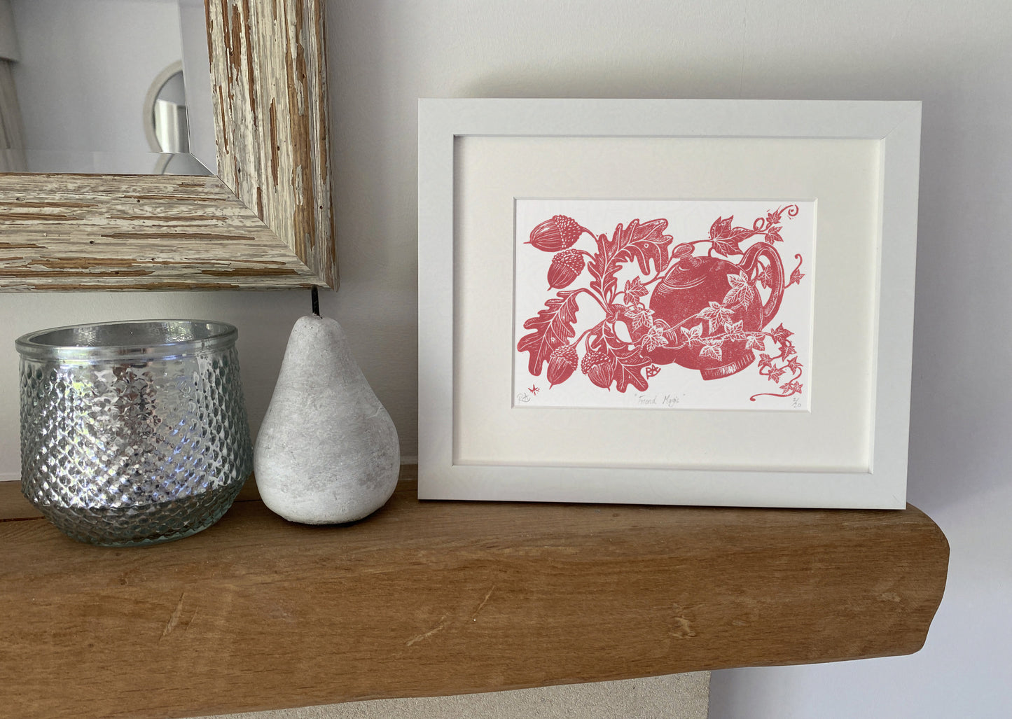 Friend Magic Art Print - Red Teapot, Oak and Ivy