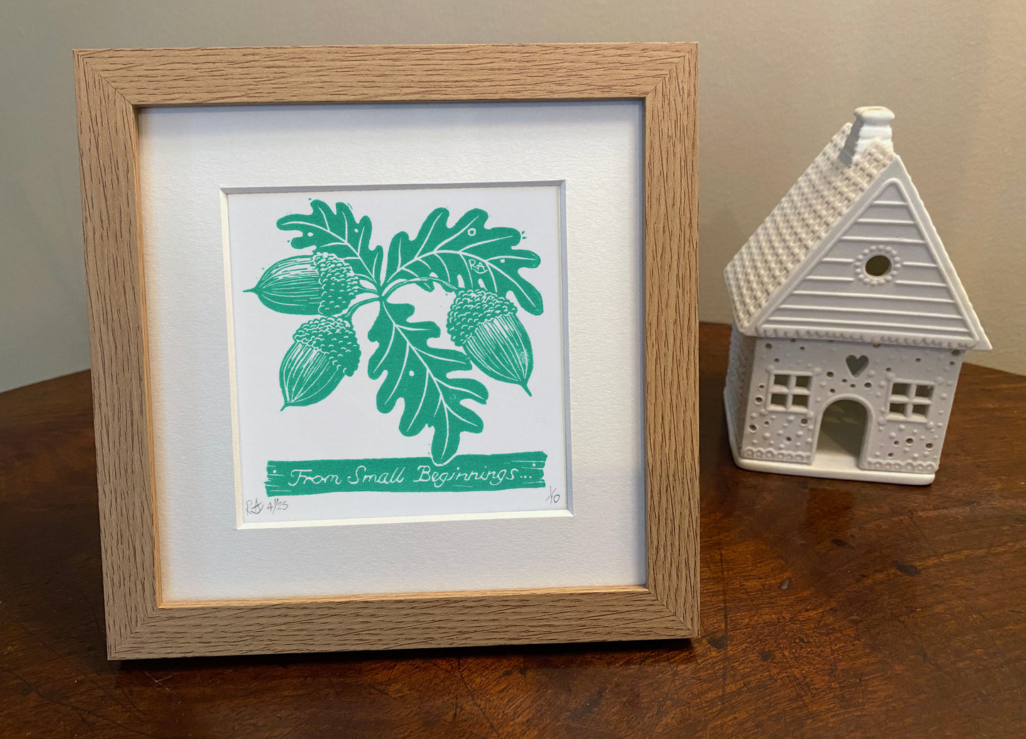 Small Beginnings - Acorn and Oak Jade Limited Edition original art print