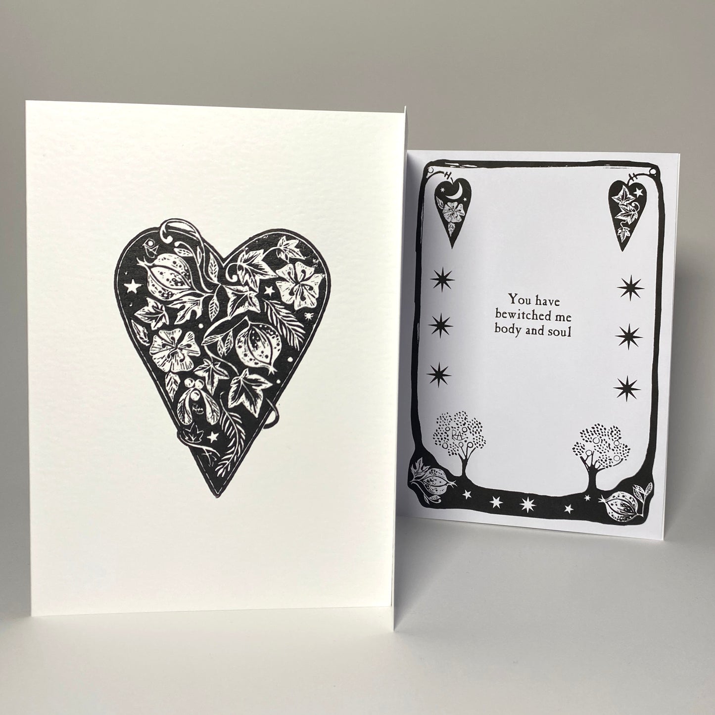 A Handprinted Valentine Card Keepsake Black