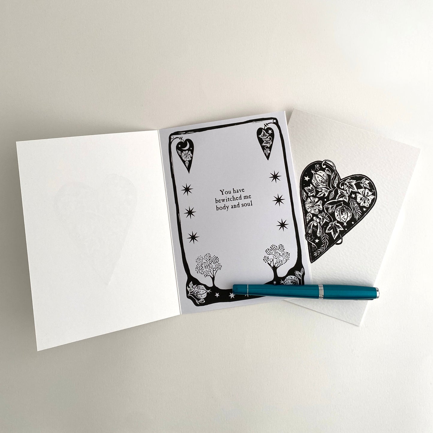 A Handprinted Valentine Card Keepsake Black