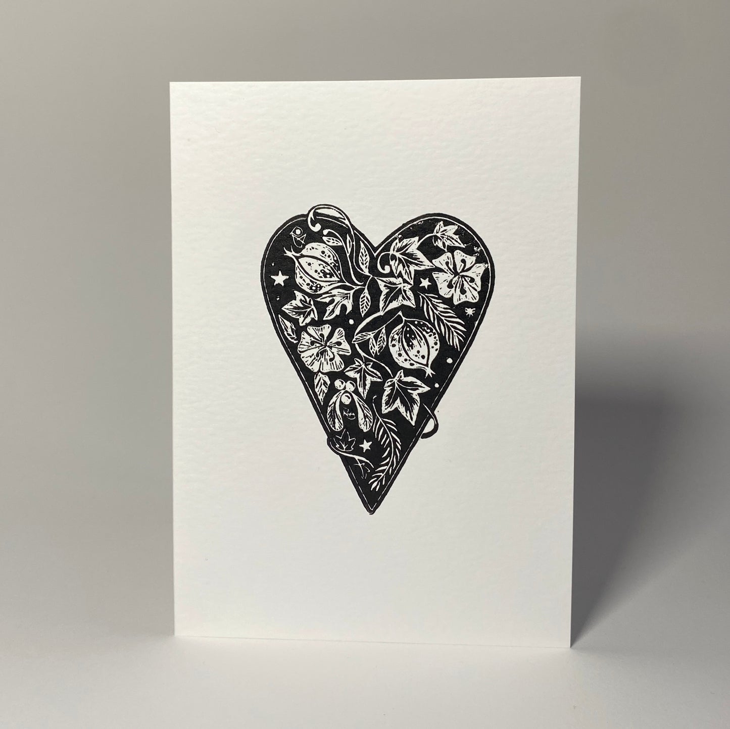 A Handprinted Valentine Card Keepsake Black