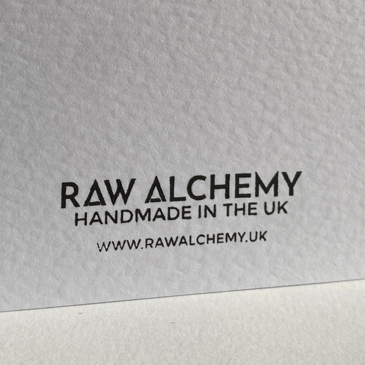 Handprinted Custom Wording Keepsake Card with Botanical Hare