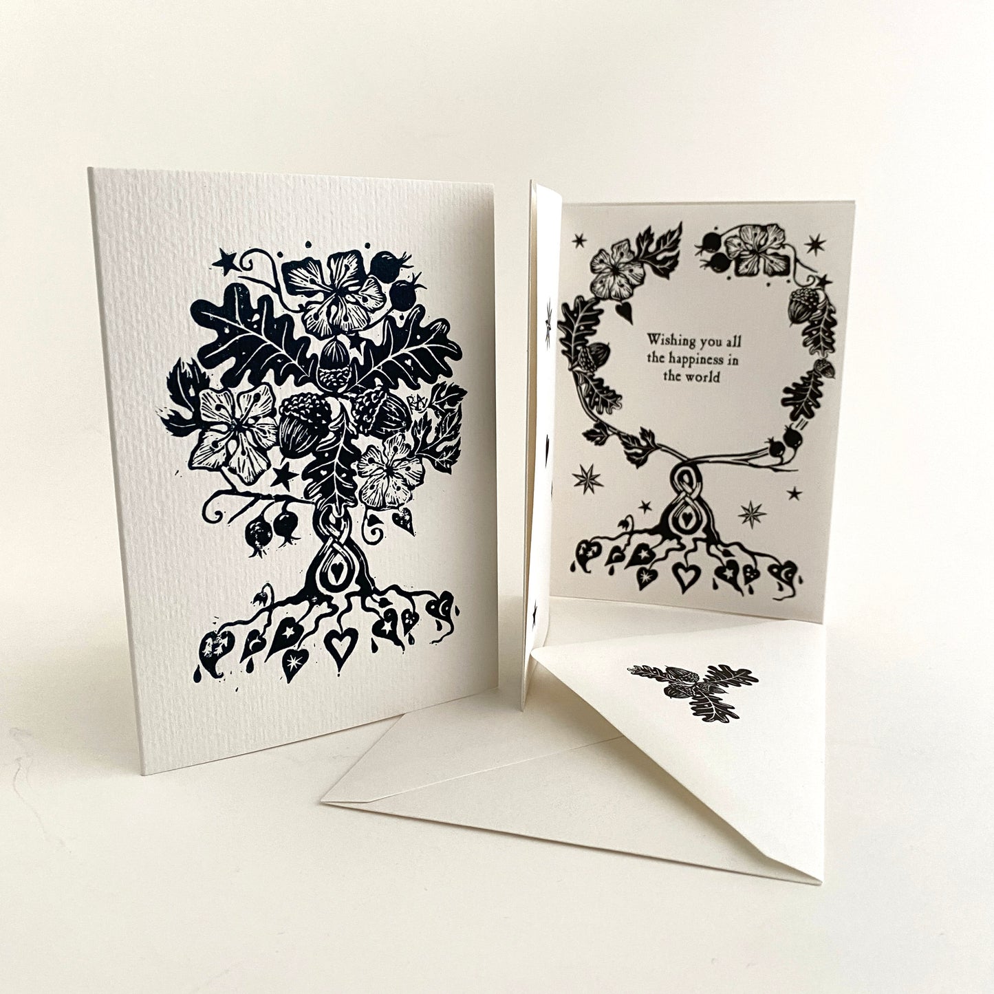 Botanical Handfasting Card, Handprinted Keepsake - Custom Wording, Wedding, Handfasting, Engagement, Anniversary