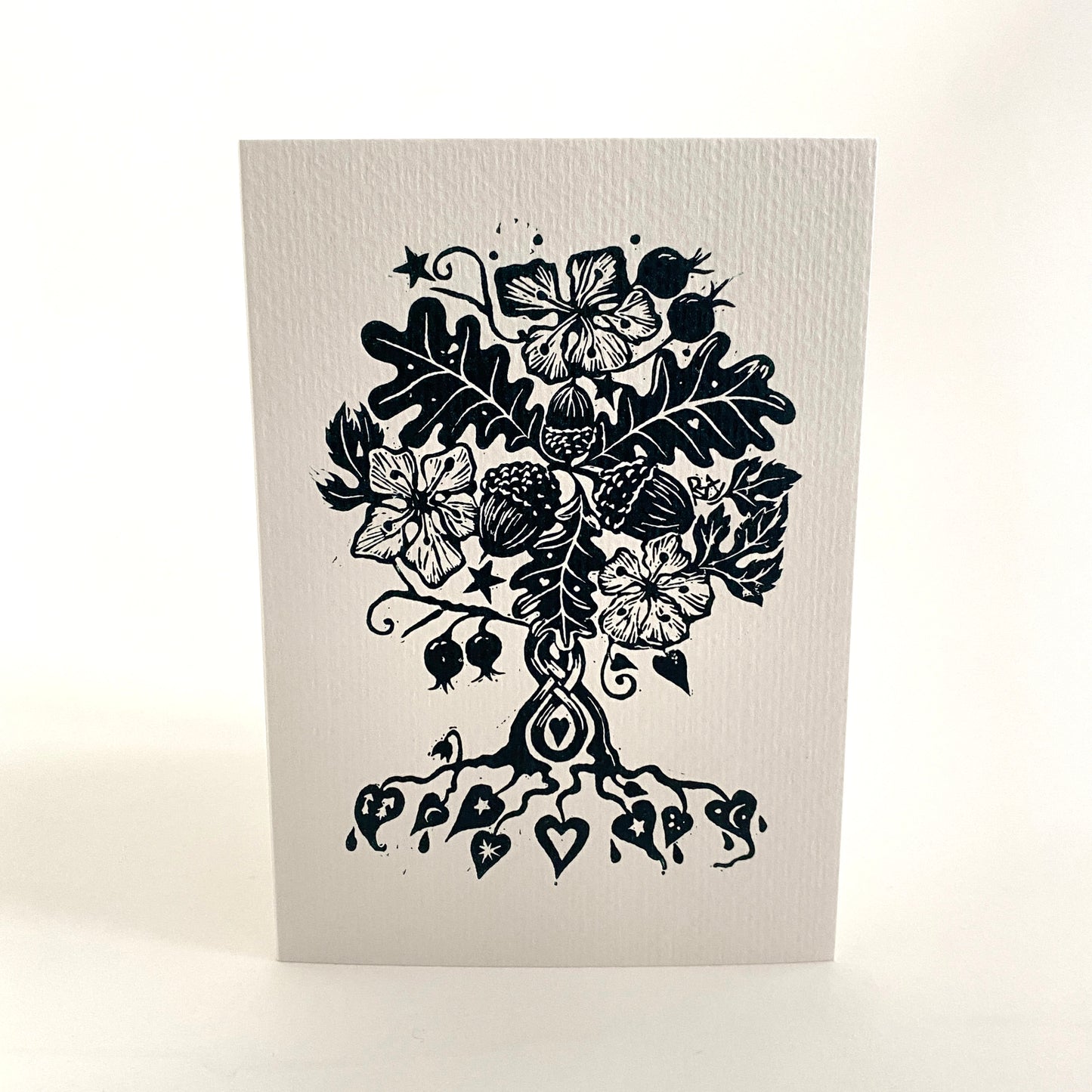 Botanical Handfasting Card, Handprinted Keepsake - Custom Wording, Wedding, Handfasting, Engagement, Anniversary