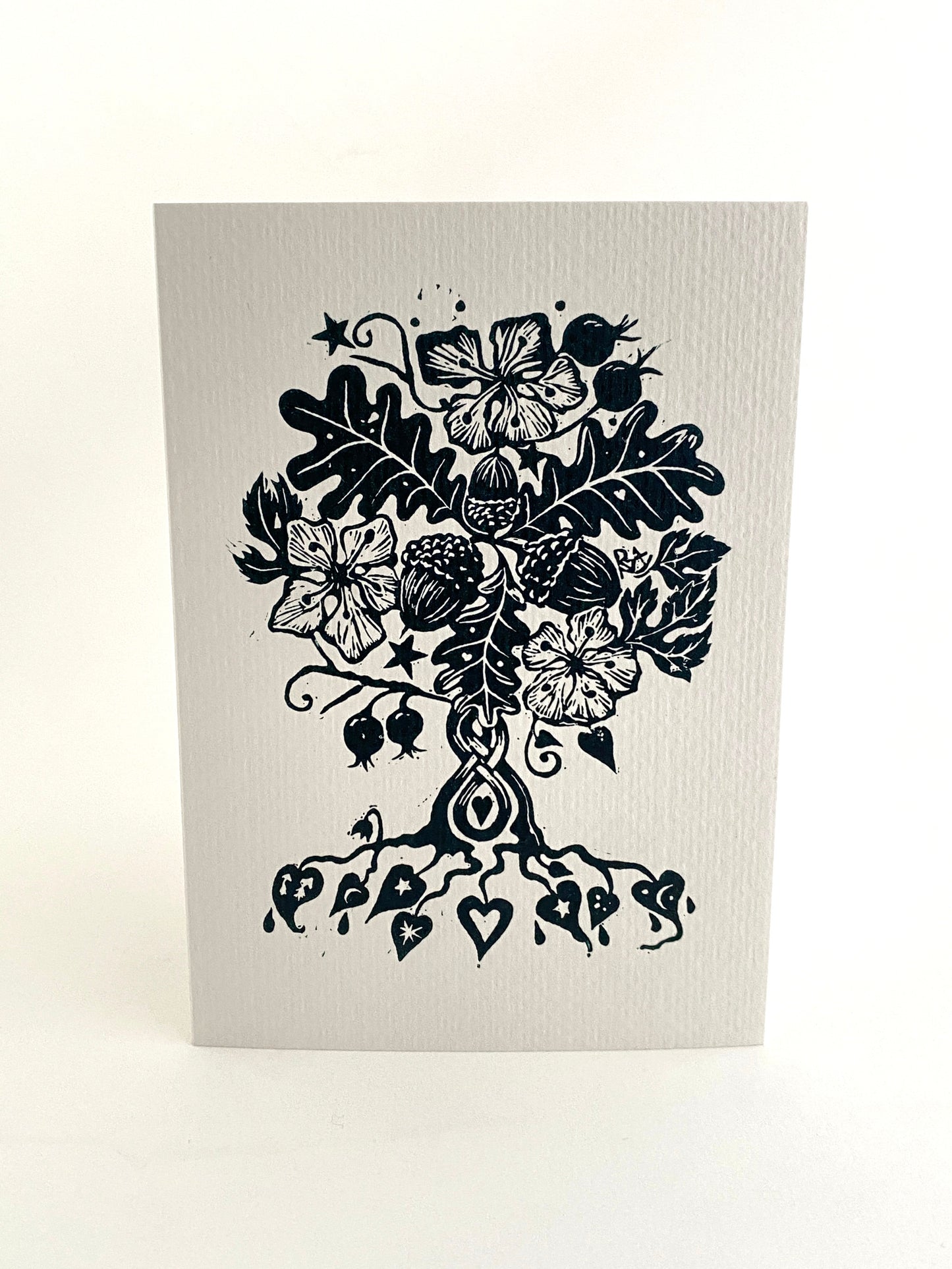 Botanical Handfasting Card, Handprinted Keepsake - Custom Wording, Wedding, Handfasting, Engagement, Anniversary