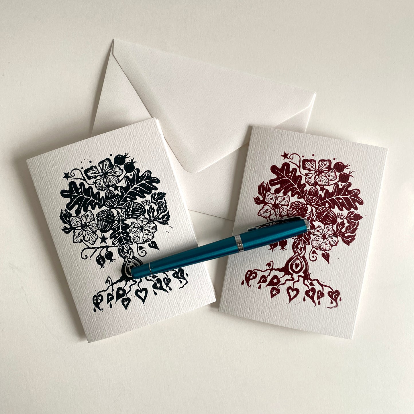 Botanical Handfasting Card, Handprinted Keepsake - Custom Wording, Wedding, Handfasting, Engagement, Anniversary