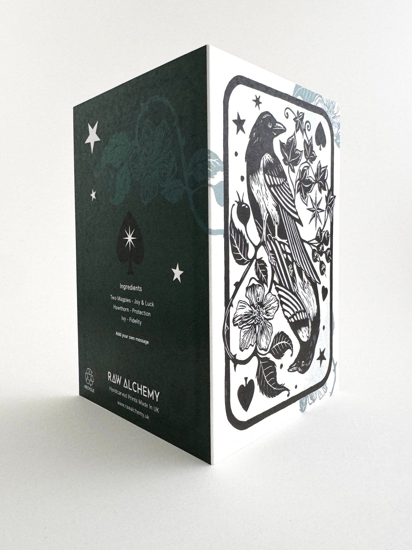 Magpie and Raven - 6 luxury cards. Ideal gift for a stationery or bird lover.