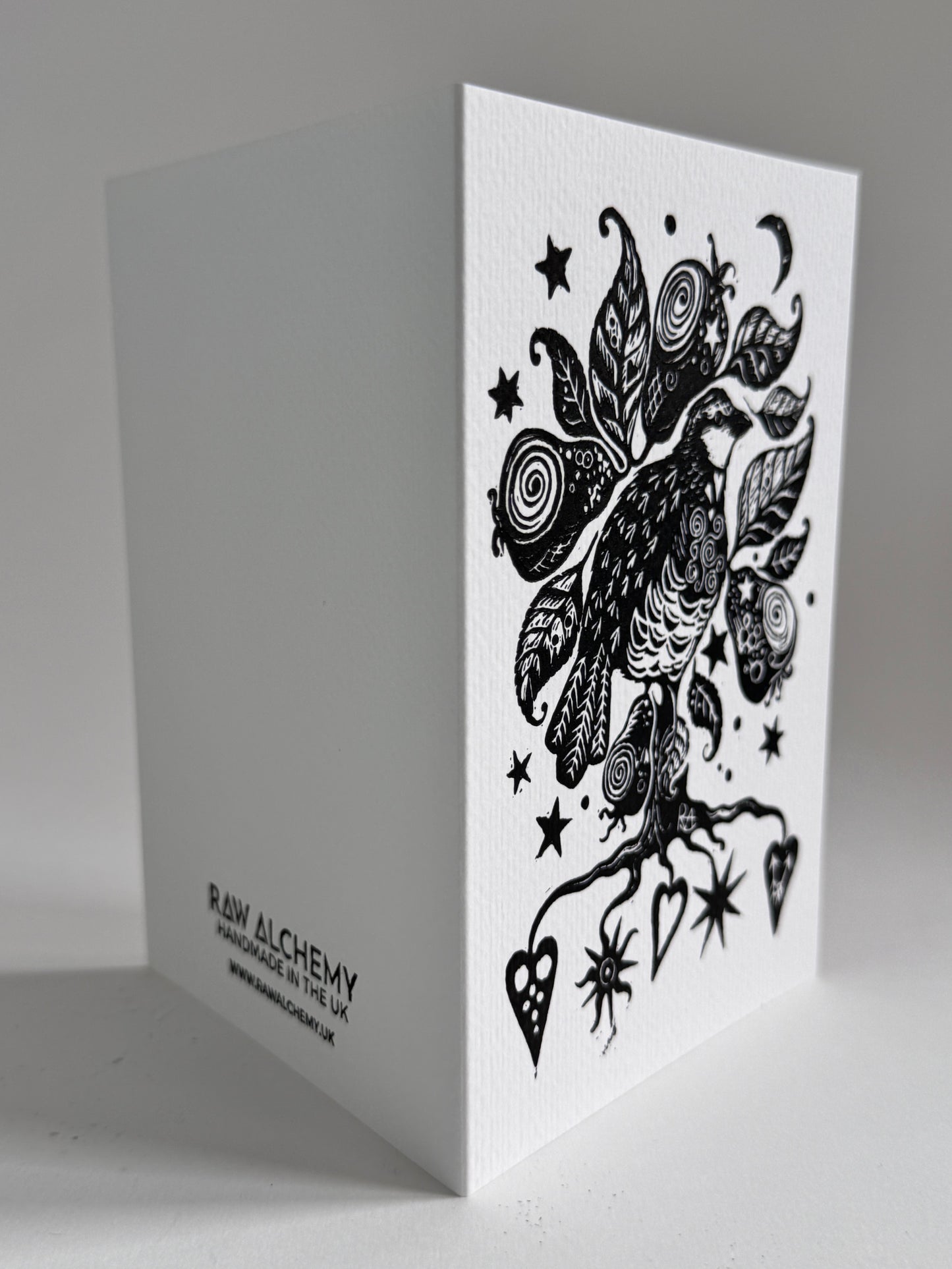 Botanical Handprinted Card, Keepsake - Custom Wording, Christmas, Winter Solstice, Yule