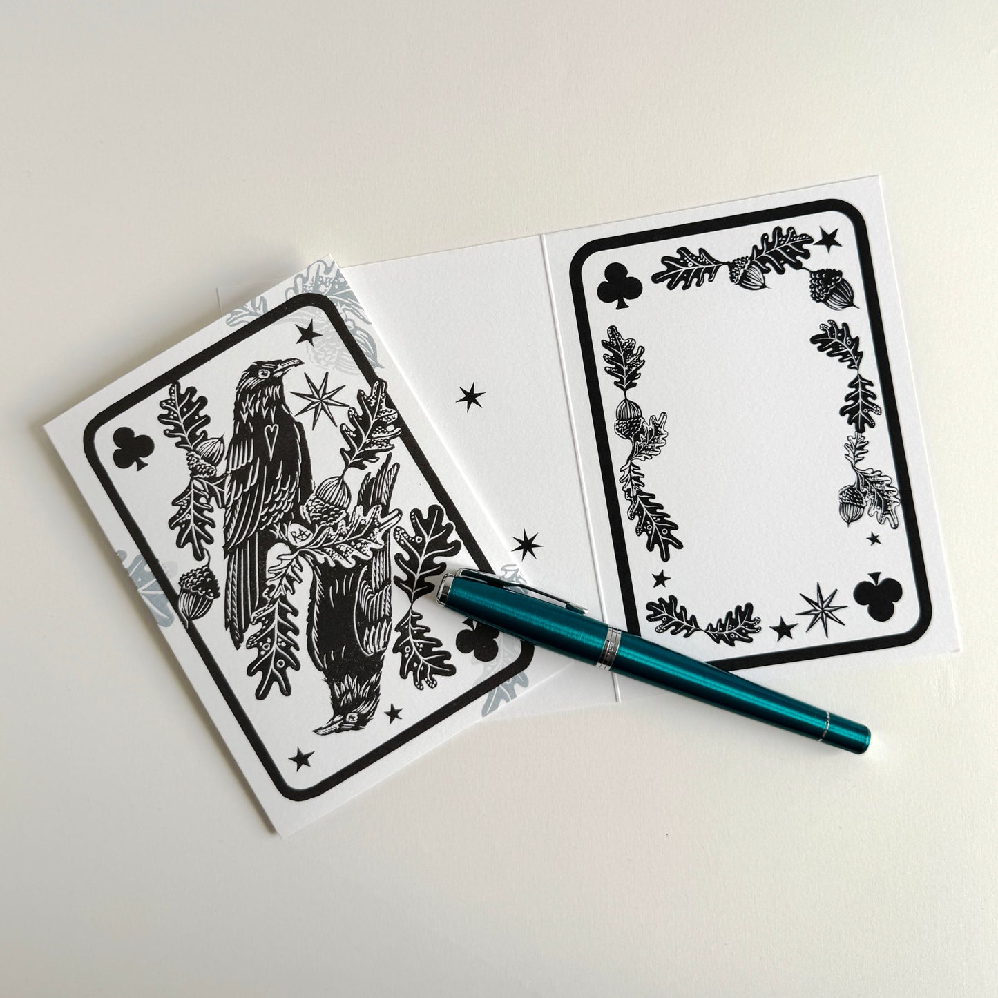 Magpie and Raven - 6 luxury cards. Ideal gift for a stationery or bird lover.