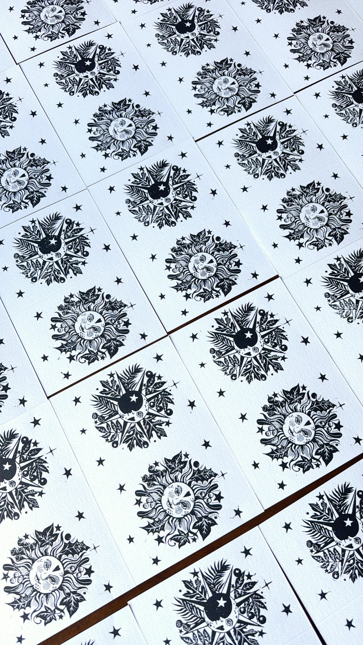 Winter Solstice Card, cut out decorations - Personalized, Yule, Christmas.