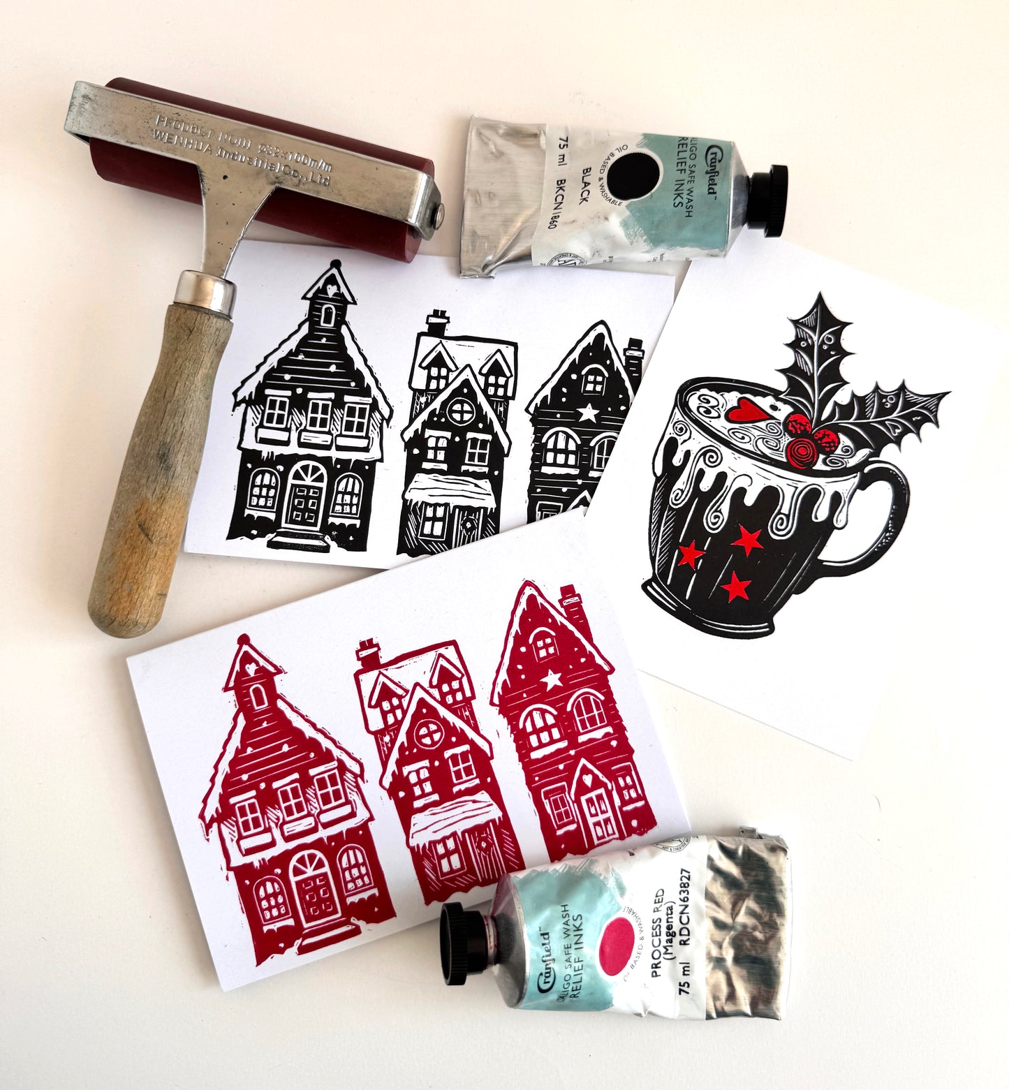 Intro To Relief Printing - Linoprint Festive Edition