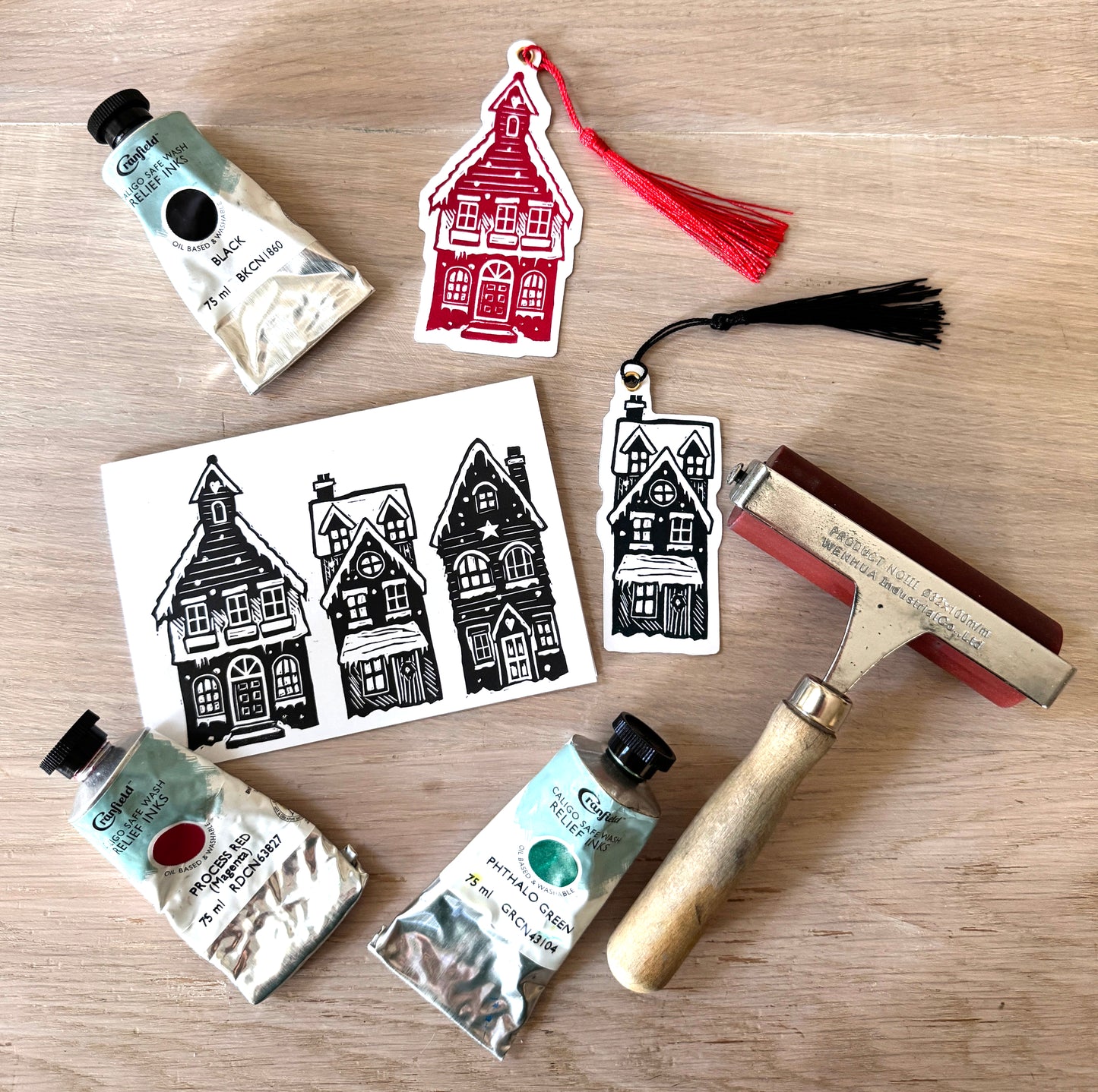 Intro To Relief Printing - Linoprint Festive Edition